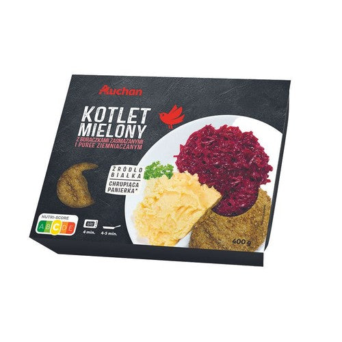 Kotlet mielony z burakami i puree  Auchan 400 g